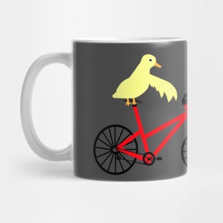 Duck On A Red Bicycle Mug